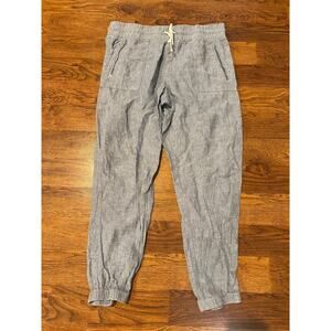 Athleta Women’s Cabo 100% Linen Jogger Pants – Blue – Size 14 Effortless Style